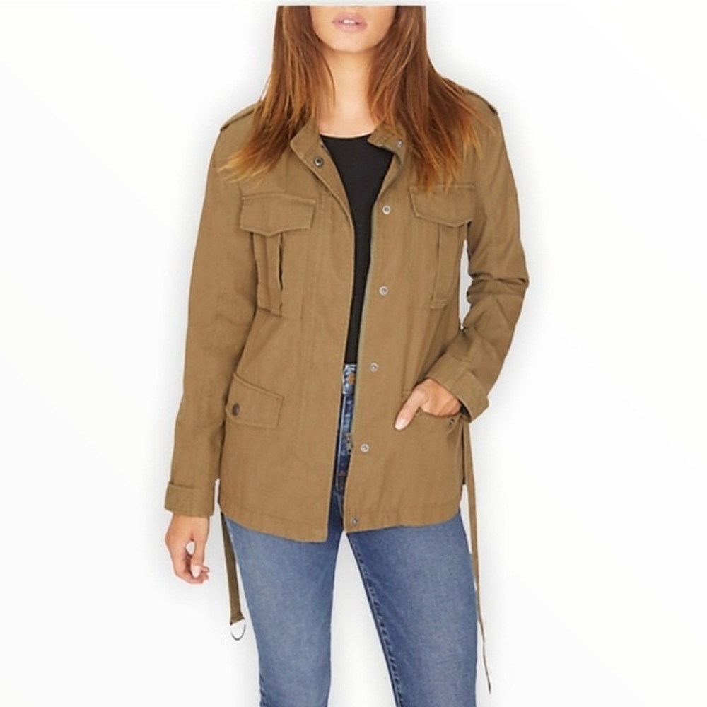 Sanctuary‎ Womens M Field Jacket Olive Green Military Utility Cargo J0491-WC209